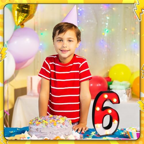 Mudder LED Glowing Cartoon Numbers Party Decor