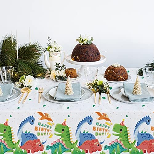 Dinosaur Party Tablecloths 3PCS 54x108 Inch Waterproof