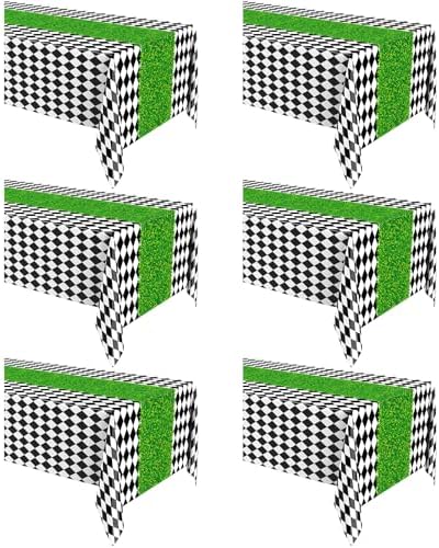 Oudain 3 Pcs Wonderland Checkered Tablecloth