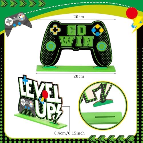 Geetery 6 Pcs Video Game Centerpieces for Tables