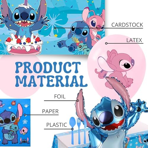 Cartoon Birthday Party Decor Set with Balloons and Streamers