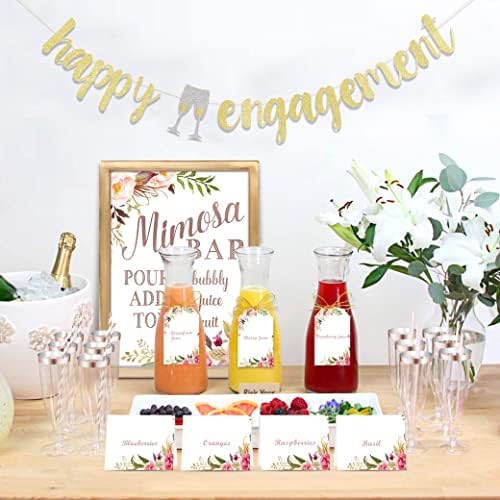 Happy Engagement Banner - Party Decor for Wedding Shower