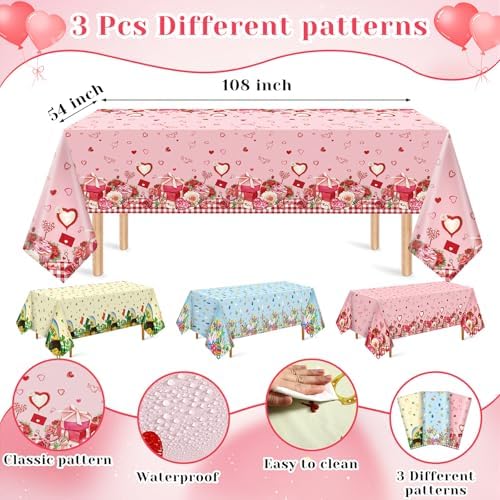Oudain 3 Pcs St Patricks Day Tablecloth Set