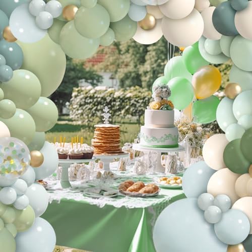 150Pcs Dusty Blue Green Balloon Garland Kit