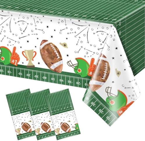 3Pcs Football Themed Tablecloths for Boys Birthday Party