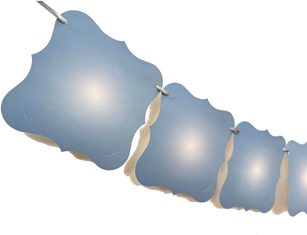 Dusty Blue Photo Banners with Slits for Easy Photo Insertion