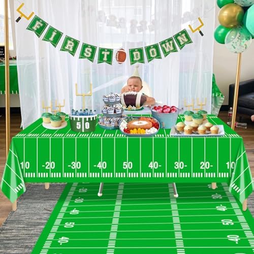4 Pack Football Tablecloths for Game Day Party Decor