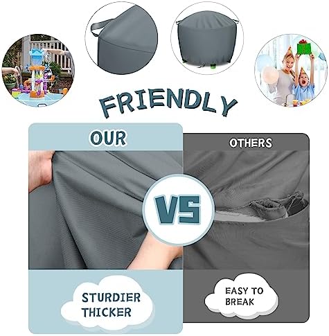 TORUTA Kids Water Table Cover 34in Round Grey