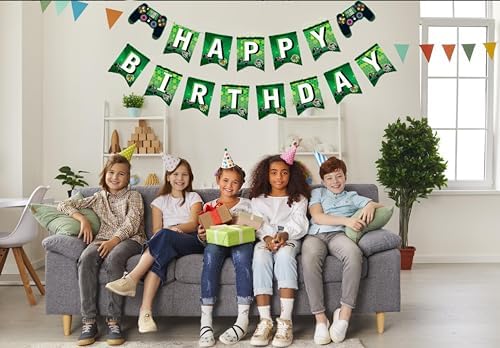 Game Theme Birthday Banner for Kids and Adults