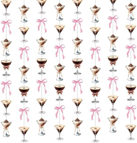 8 Pcs Espresso Martini Garland Banners for Party Decor