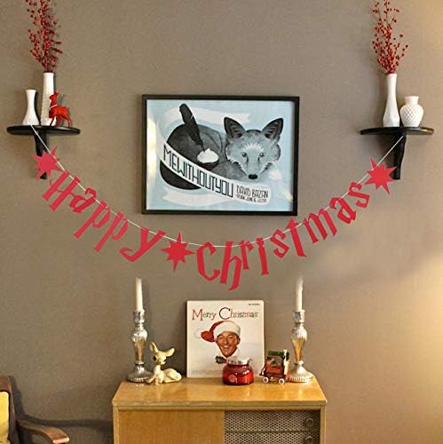 Red Happy Christmas Banner for Indoor and Outdoor Use