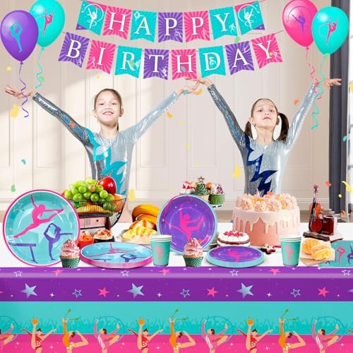 Gymnastics Birthday Party Decorations Set