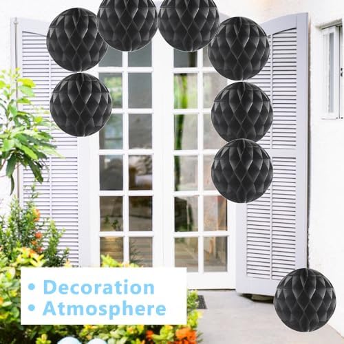 Hocansen 8 Pcs Paper Honeycomb Flower Balls for Parties