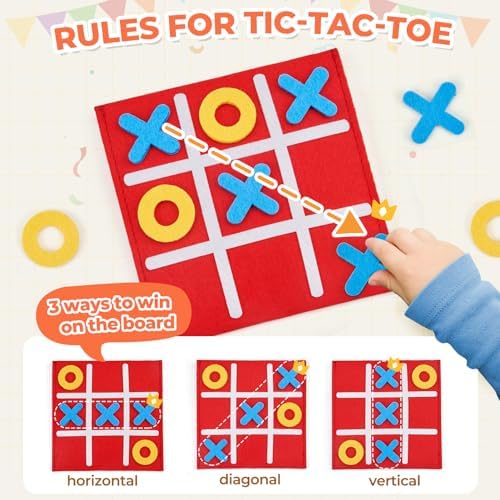 JoyCat Tic Tac Toe Game Set for Kids and Family