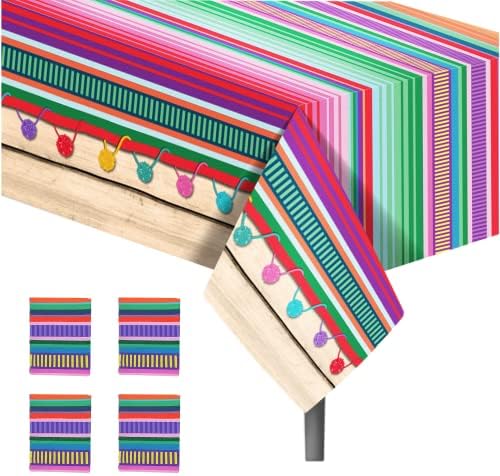 4-Pack Mexican Fiesta Party Tablecloths