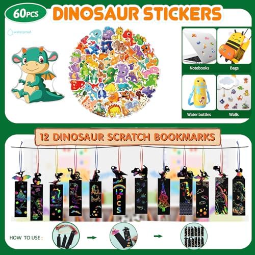 Dinosaur Party Favor Pack for Kids 156pcs