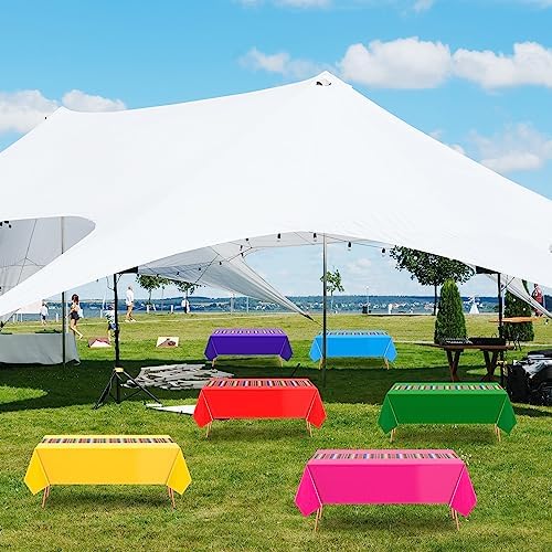 6 Pcs Mexican Fiesta Tablecloth 54 x 108 Set