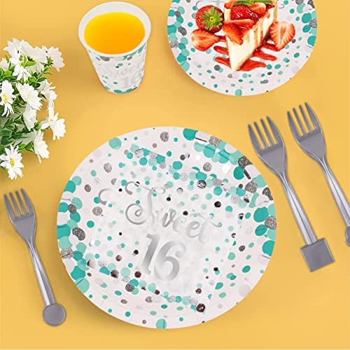 Sweet 16 Party Decorations Set Teal Blue