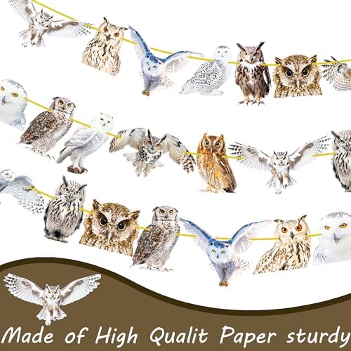 4pcs Owl Theme Banners for Party Decorations