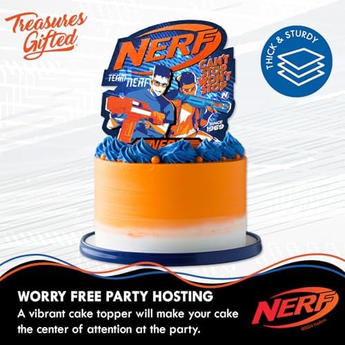 Treasures Gifted Nerf Cake Topper 9 Inches Tall