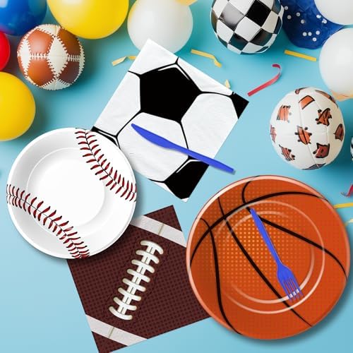 Sports Birthday Decorations Set for 24 Guests