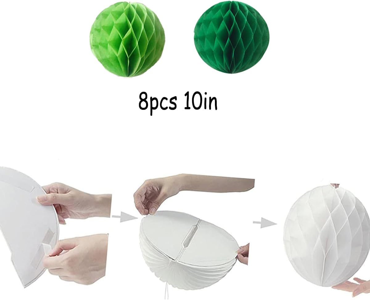 8PCS 10 Inch Paper Honeycomb Balls for Decorations