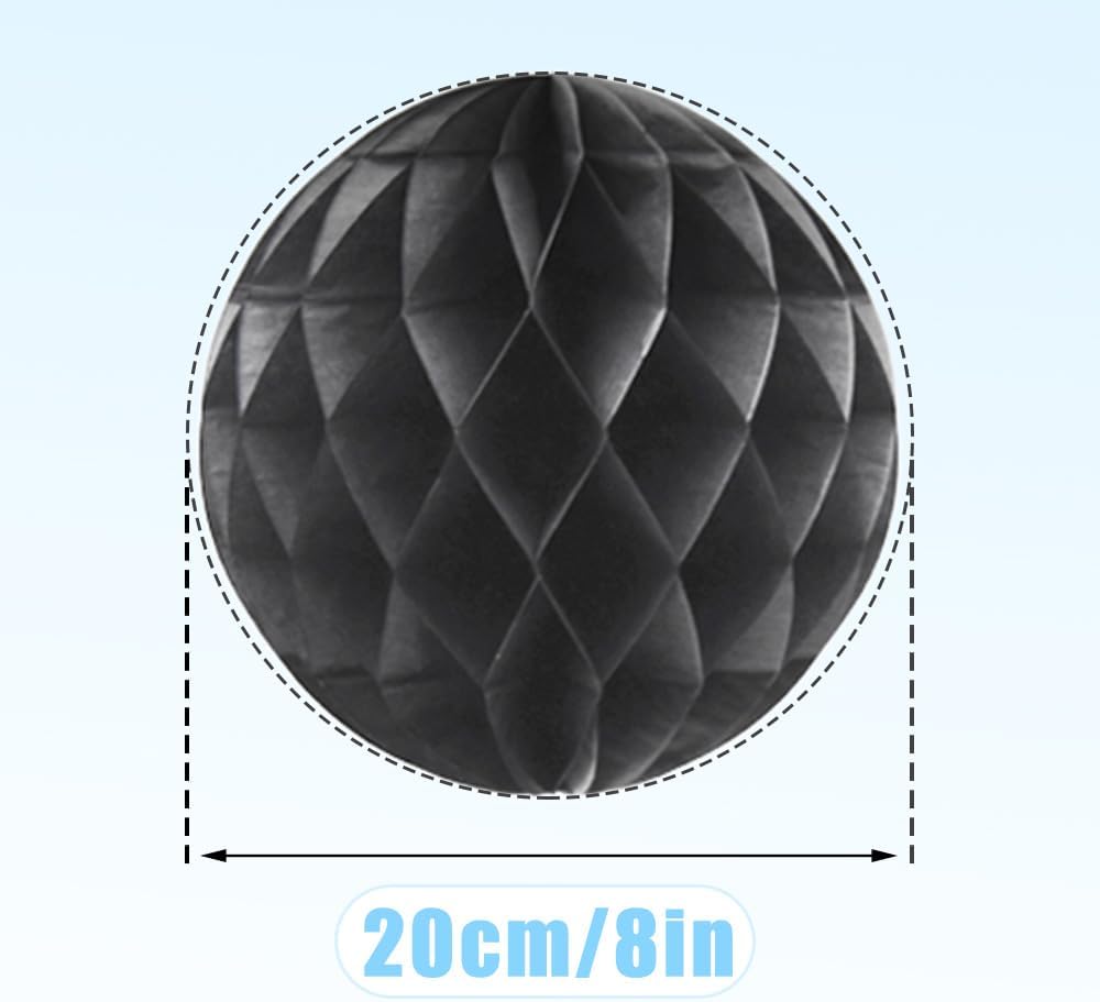 Hocansen 8 Pcs Paper Honeycomb Flower Balls for Parties
