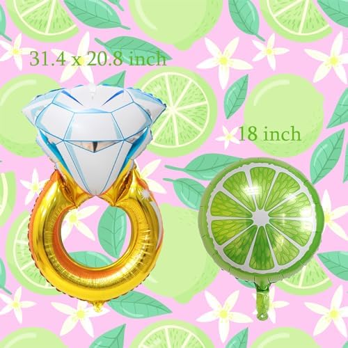12 Pcs Margarita Matrimony Bachelorette Balloons