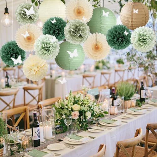 Sage Olive Green Party Decorations Kit