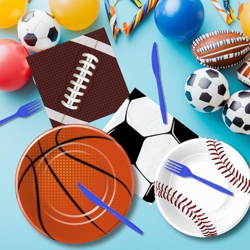 Sports Birthday Decorations Set for 24 Guests