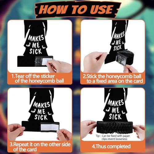 LECONCES Hocus Pocus Halloween Centerpieces 3PCS