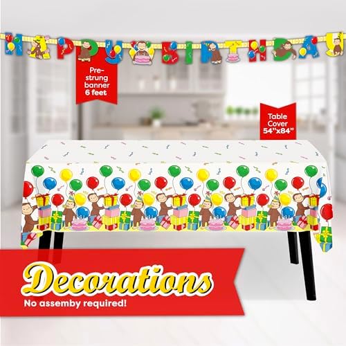 Curious George Birthday Party Pack for 16 Guests