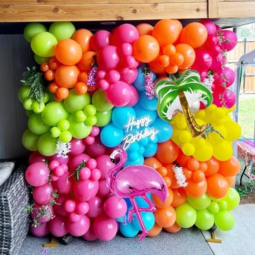 146Pcs Tropical Aloha Balloon Arch Kit