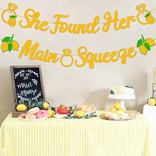 She Found Her Main Squeeze Bridal Shower Banner Decoration