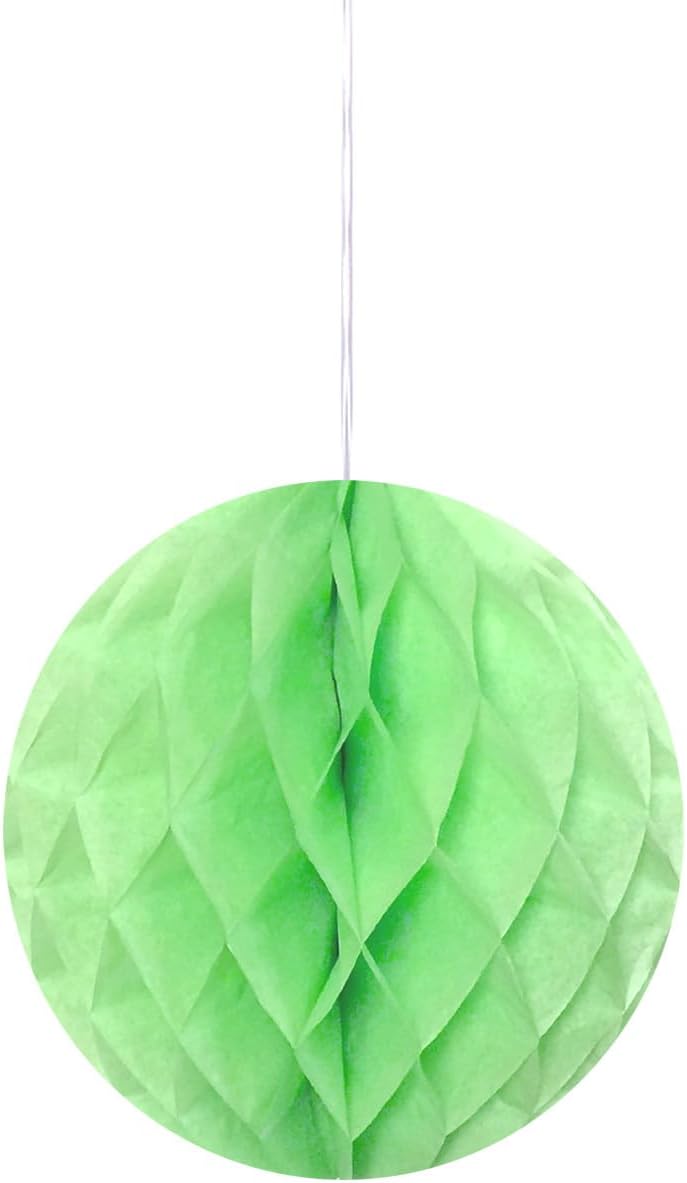 Wrapables 6 Inch Tissue Honeycomb Balls Set of 5 Light Green