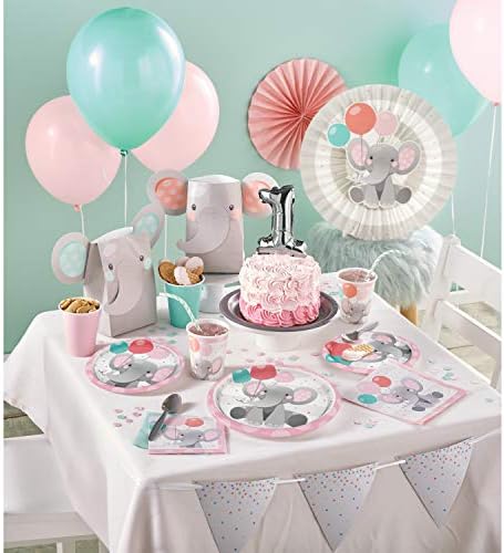 Creative Converting Enchanting Elephants Girl Tablecloth