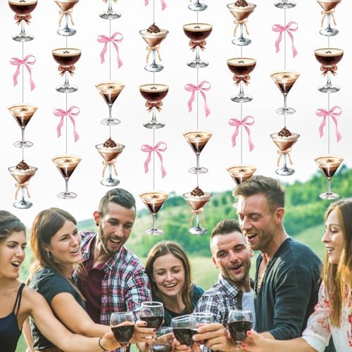 8 Pcs Espresso Martini Garland Banners for Party Decor