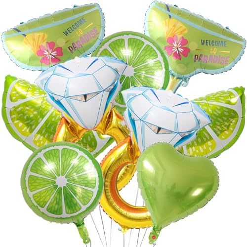 12 Pcs Margarita Matrimony Bachelorette Balloons