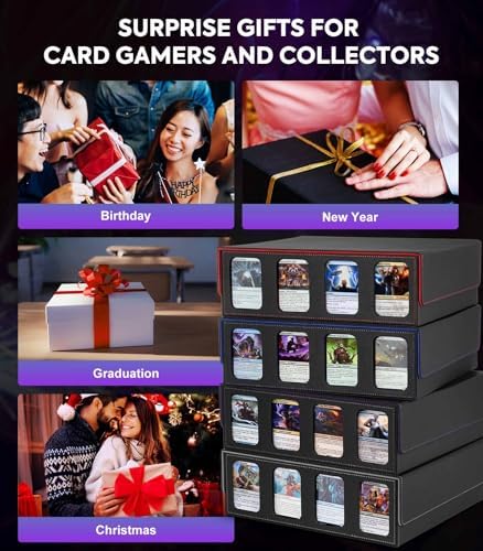 Moko Card Storage Box - 3000 Magic Deck Case Black Purple