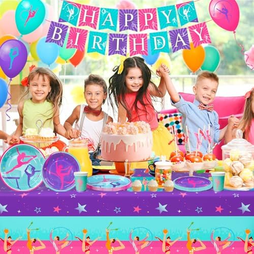 Gymnastics Birthday Party Decorations Set