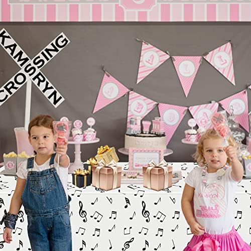 8 Pack Musical Notes Tablecloths 51x86 Inch Reusable Party Decorations