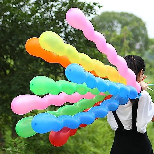 100 Pcs Latex Spiral Balloons for Birthday Parties