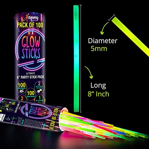 Ammy Glow 205 Pcs Glow Sticks Party Pack