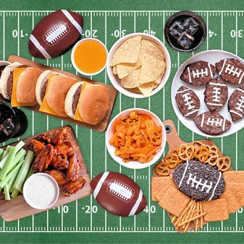 3Pcs Football Themed Tablecloths for Boys Birthday Party