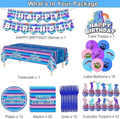 Gaming Theme Birthday Party Decorations Set
