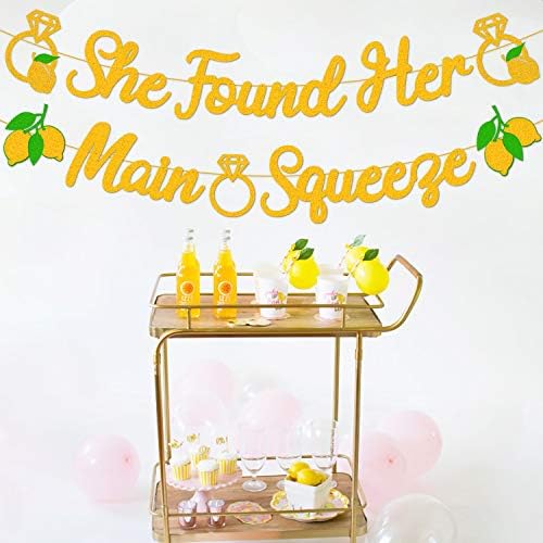 She Found Her Main Squeeze Bridal Shower Banner Decoration