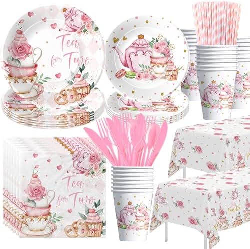 Tea For Two Birthday Decorations Set Serves 24