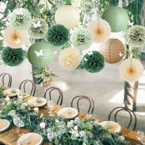 Sage Olive Green Party Decorations Kit