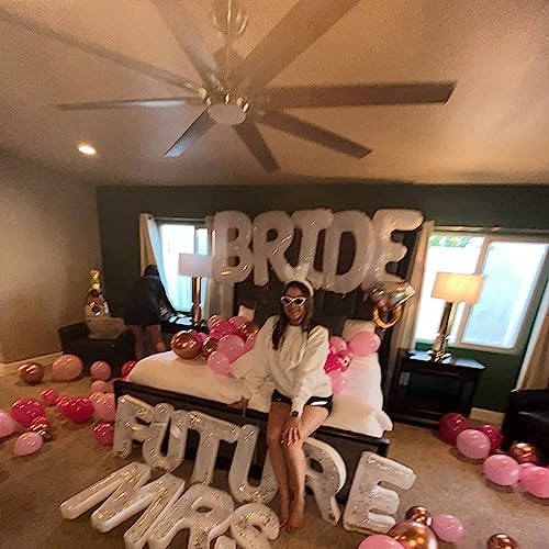 40 Inch White BRIDE Letter Balloons for Wedding Decorations