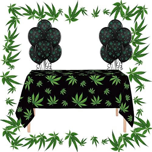 Oojami Tropical Fern Leaf Table Covers Set of 4
